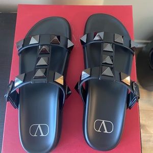 Valentino 5MM Roman Stud Double Slides